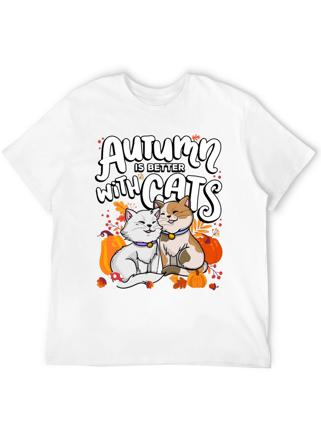 Autumn Cats T-Shirt - Cute Fall Graphic Tee