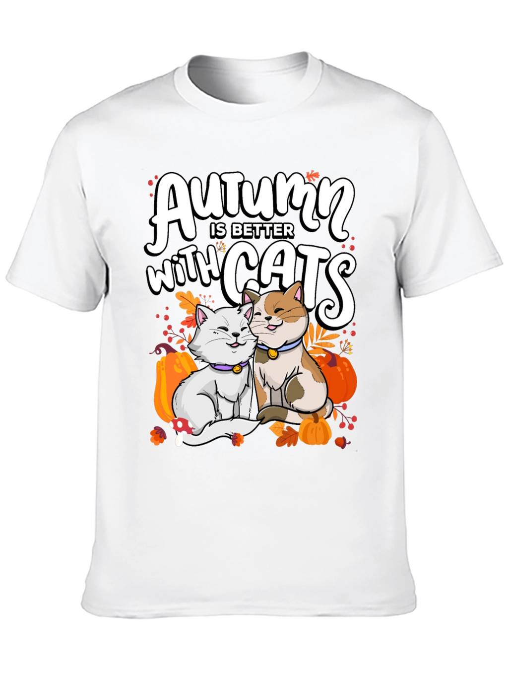 Autumn Cats T-Shirt - Cute Fall Graphic Tee