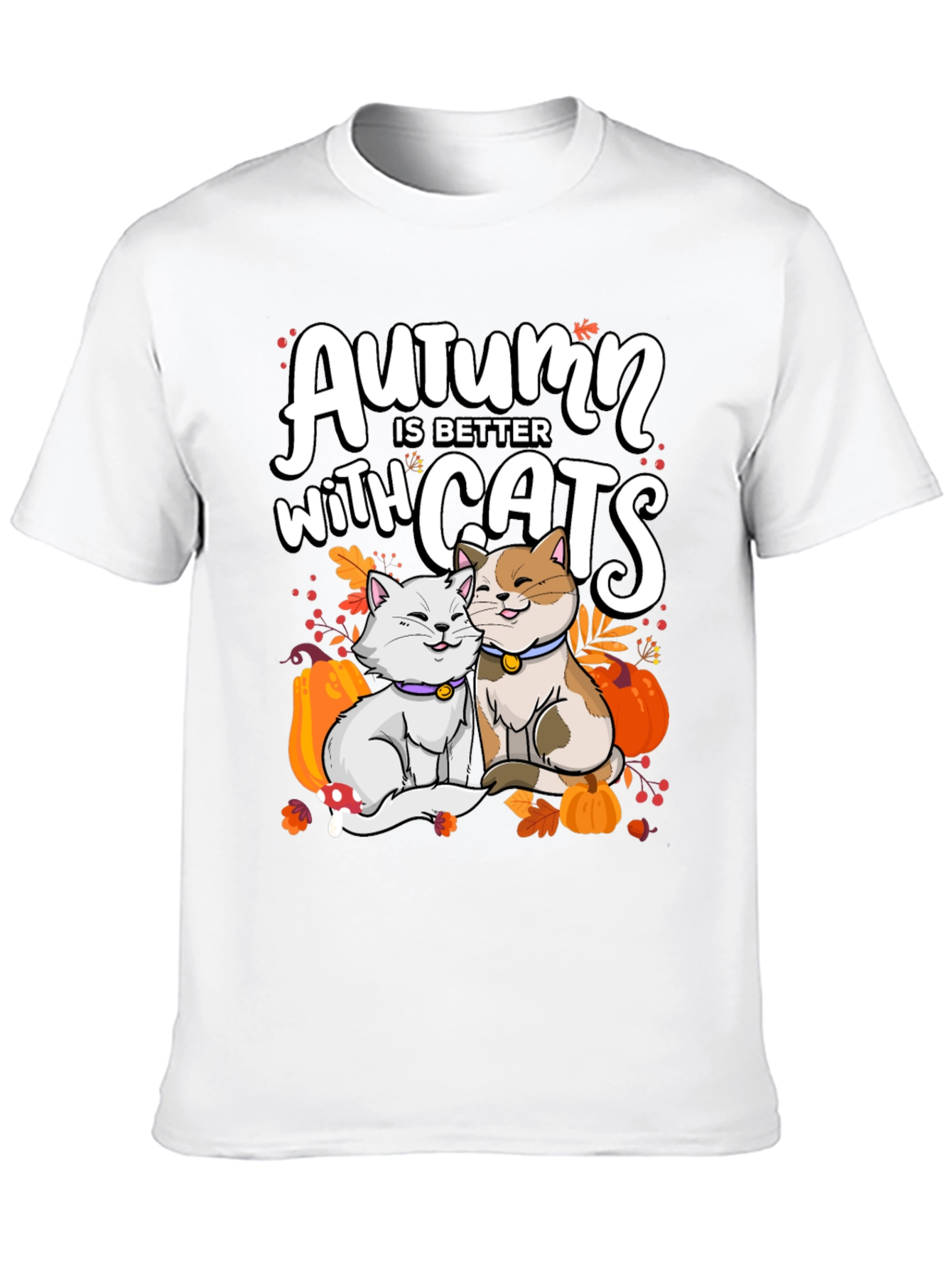 Autumn Cats T-Shirt - Cute Fall Graphic Tee