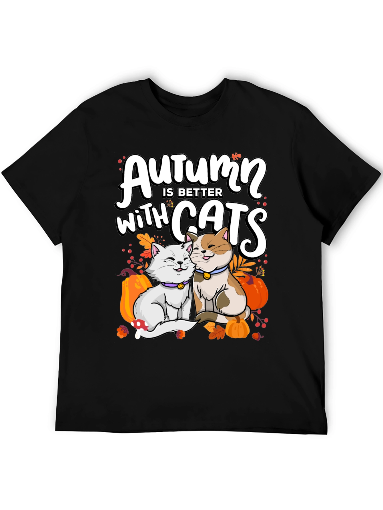 Autumn Cats T-Shirt - Cute Fall Graphic Tee