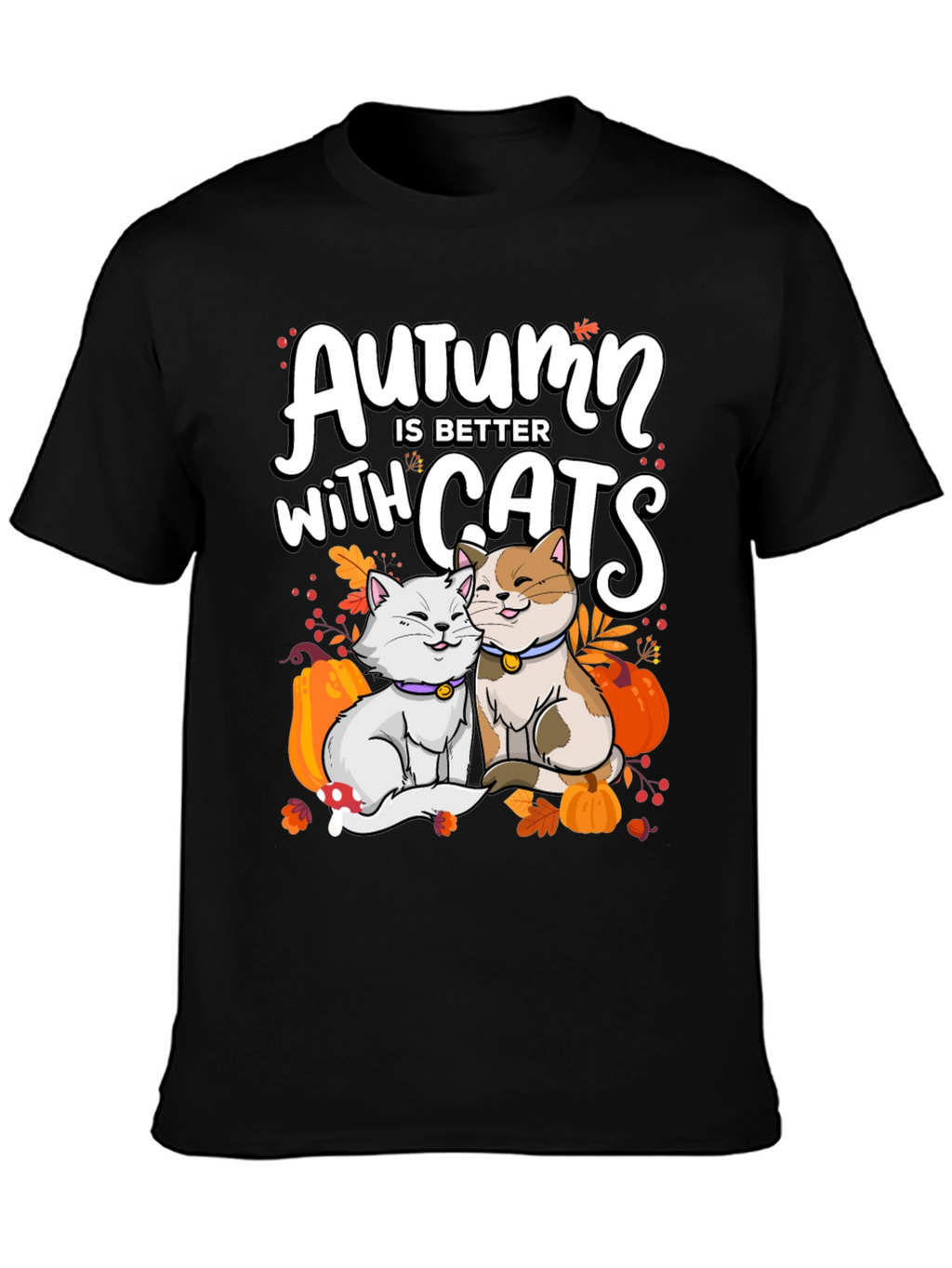 Autumn Cats T-Shirt - Cute Fall Graphic Tee
