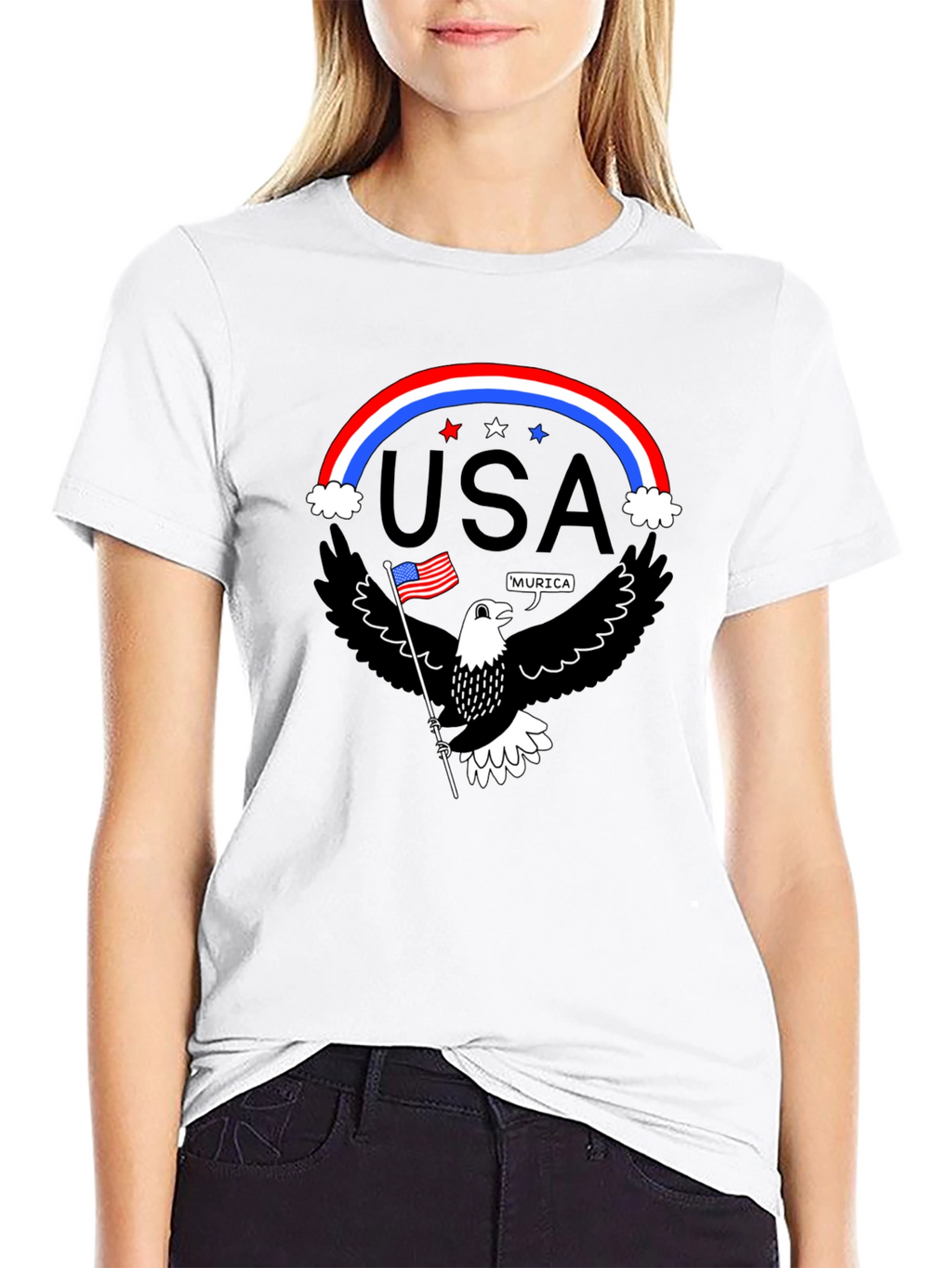 Patriotic Eagle USA Pride Graphic T-Shirt