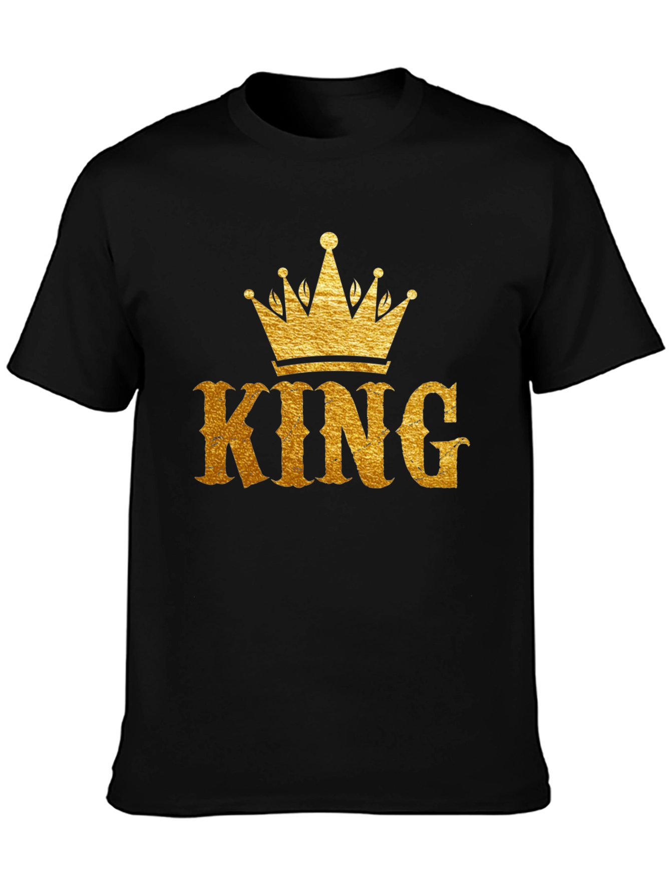 King Crown Graphic Print Black T-Shirt