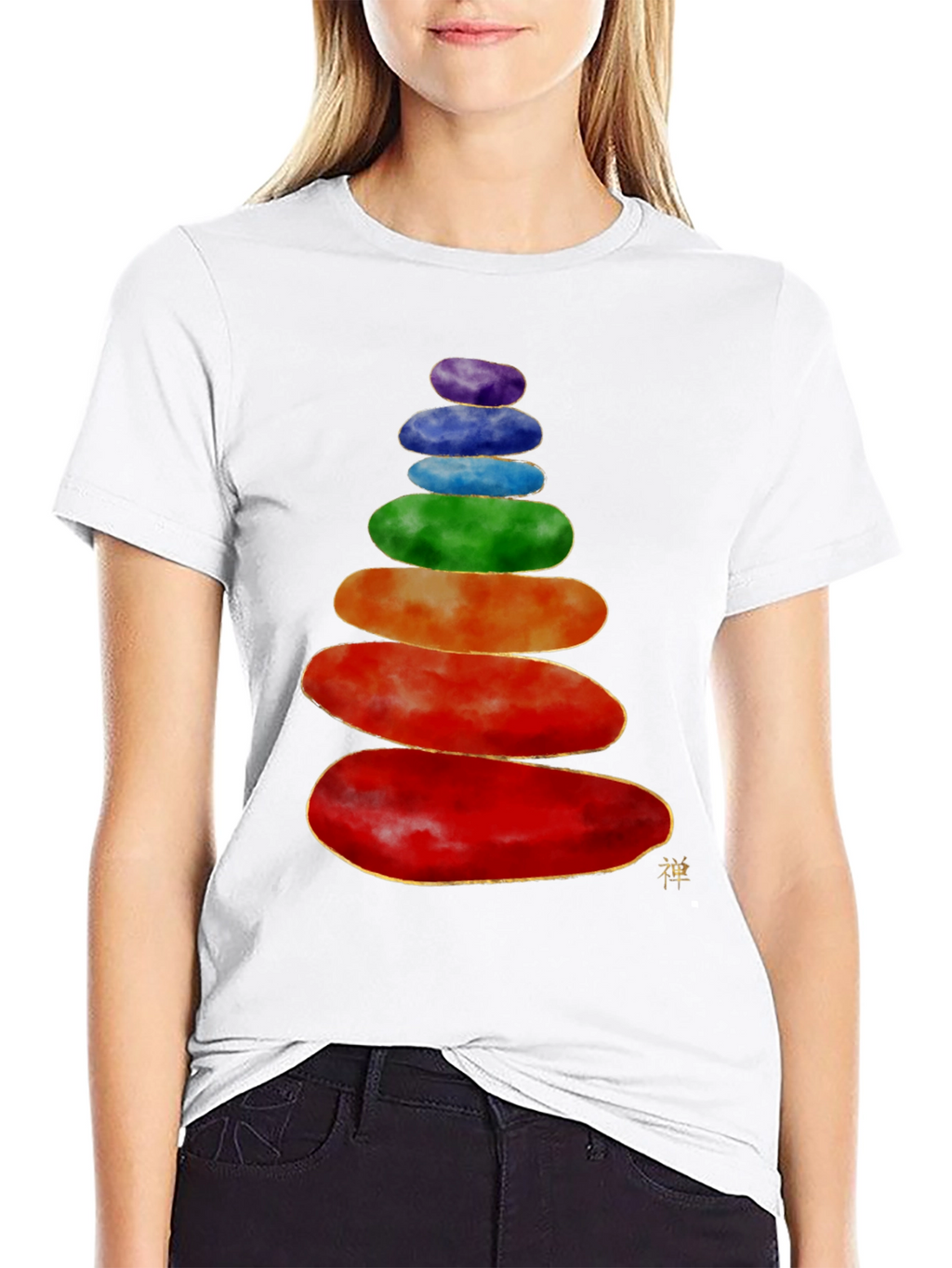Stacked Stones T-Shirt - Zen Balance Design
