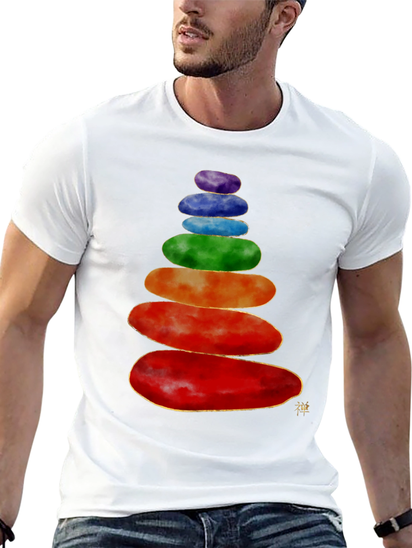 Stacked Stones T-Shirt - Zen Balance Design