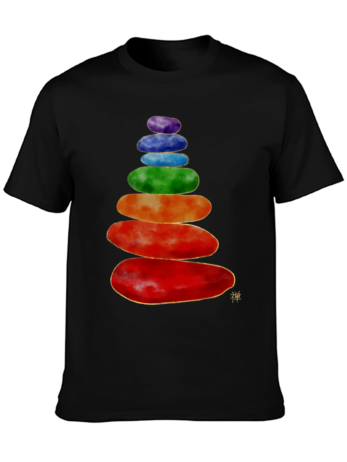 Stacked Stones T-Shirt - Zen Balance Design