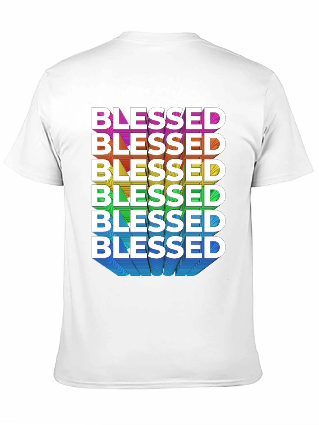 Blessed Rainbow Graphic Tee - Black