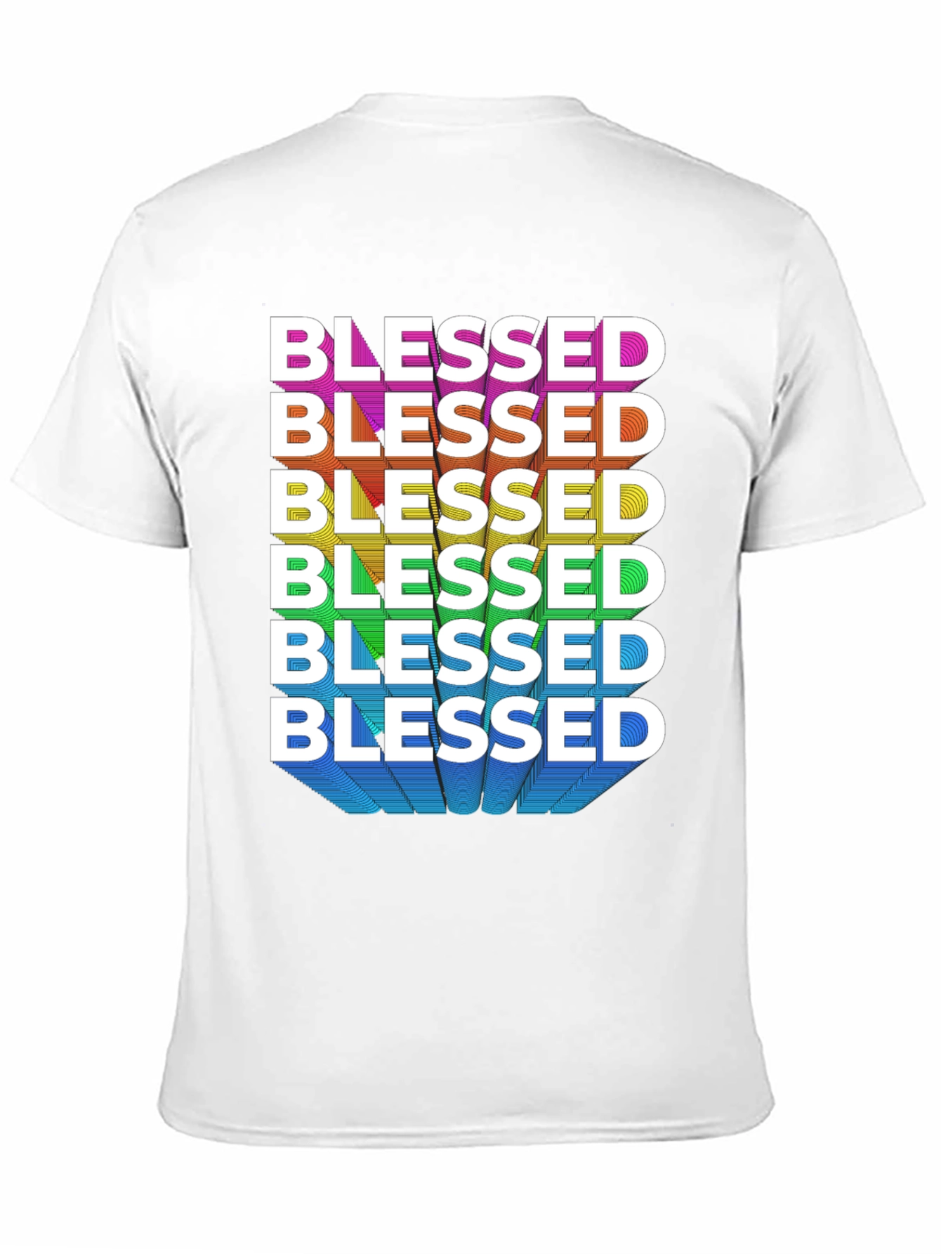 Blessed Rainbow Graphic Tee - Black