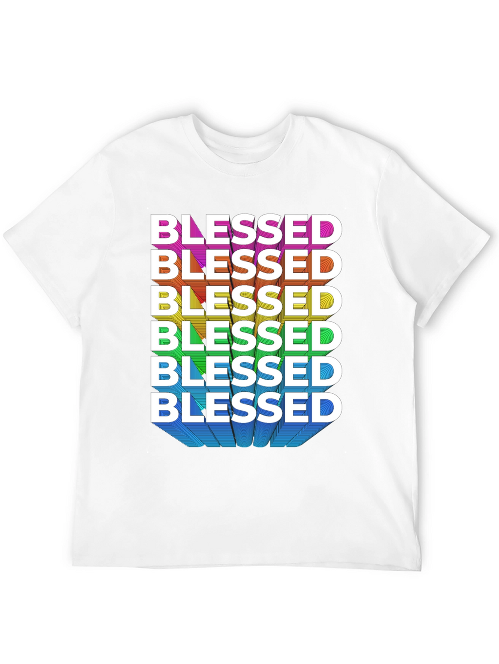Blessed Rainbow Graphic Tee - Black