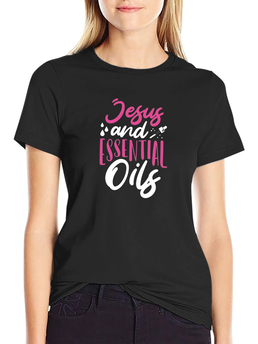 Jesus and Essential Oils Graphic T-Shirt