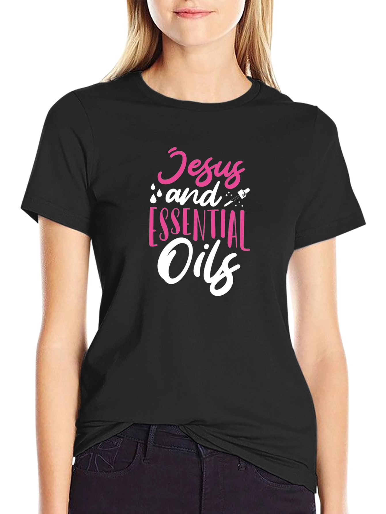 Jesus and Essential Oils Graphic T-Shirt