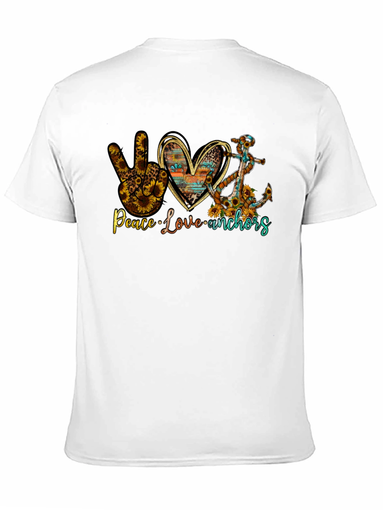 Peace Love Anchors Graphic T-Shirt