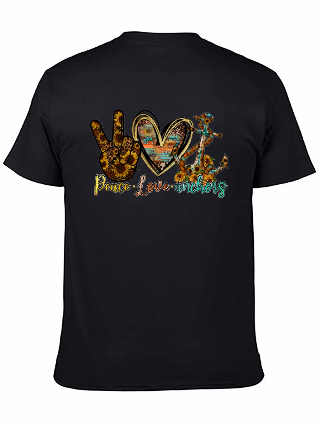 Peace Love Anchors Graphic T-Shirt