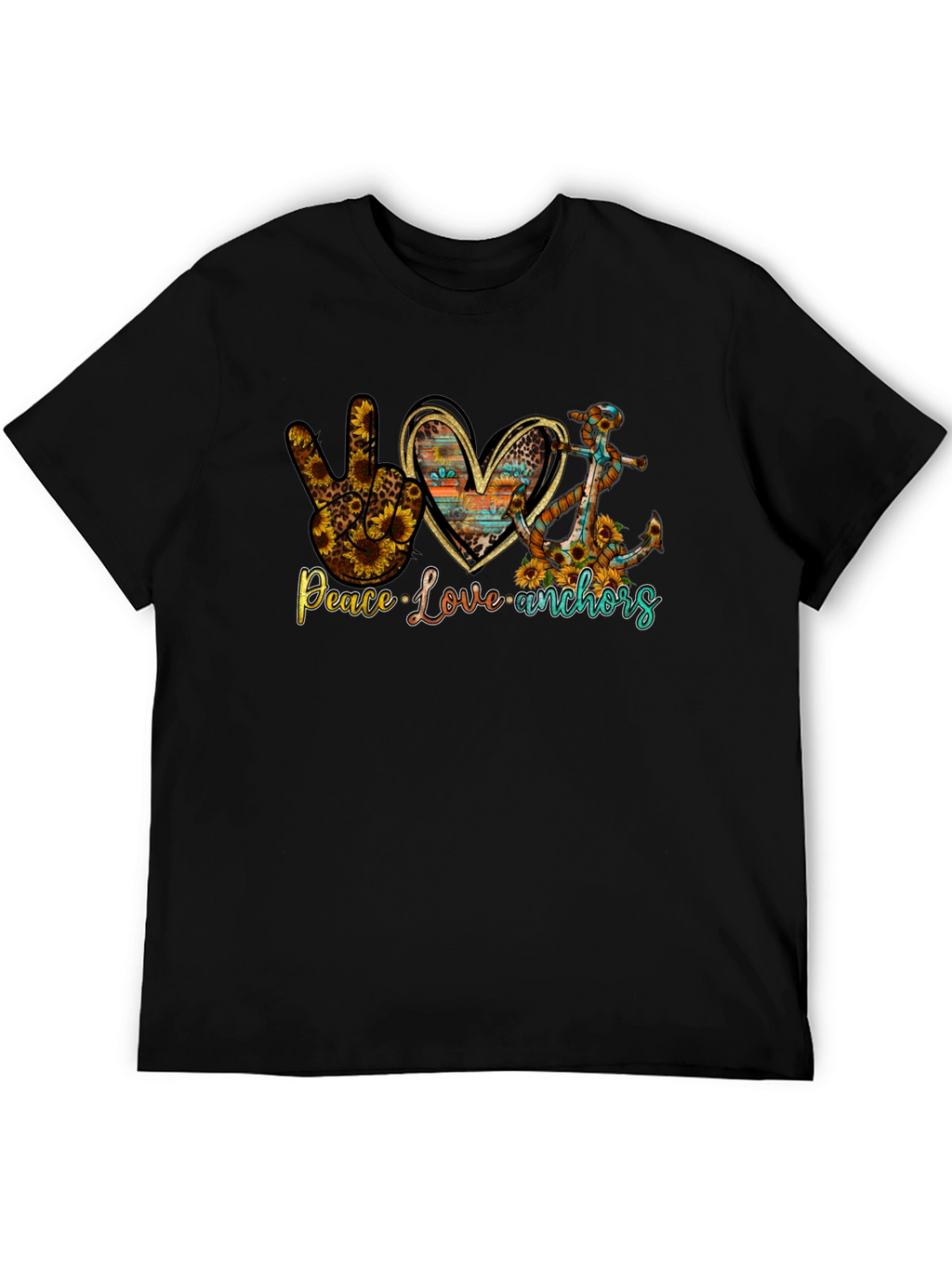 Peace Love Anchors Graphic T-Shirt