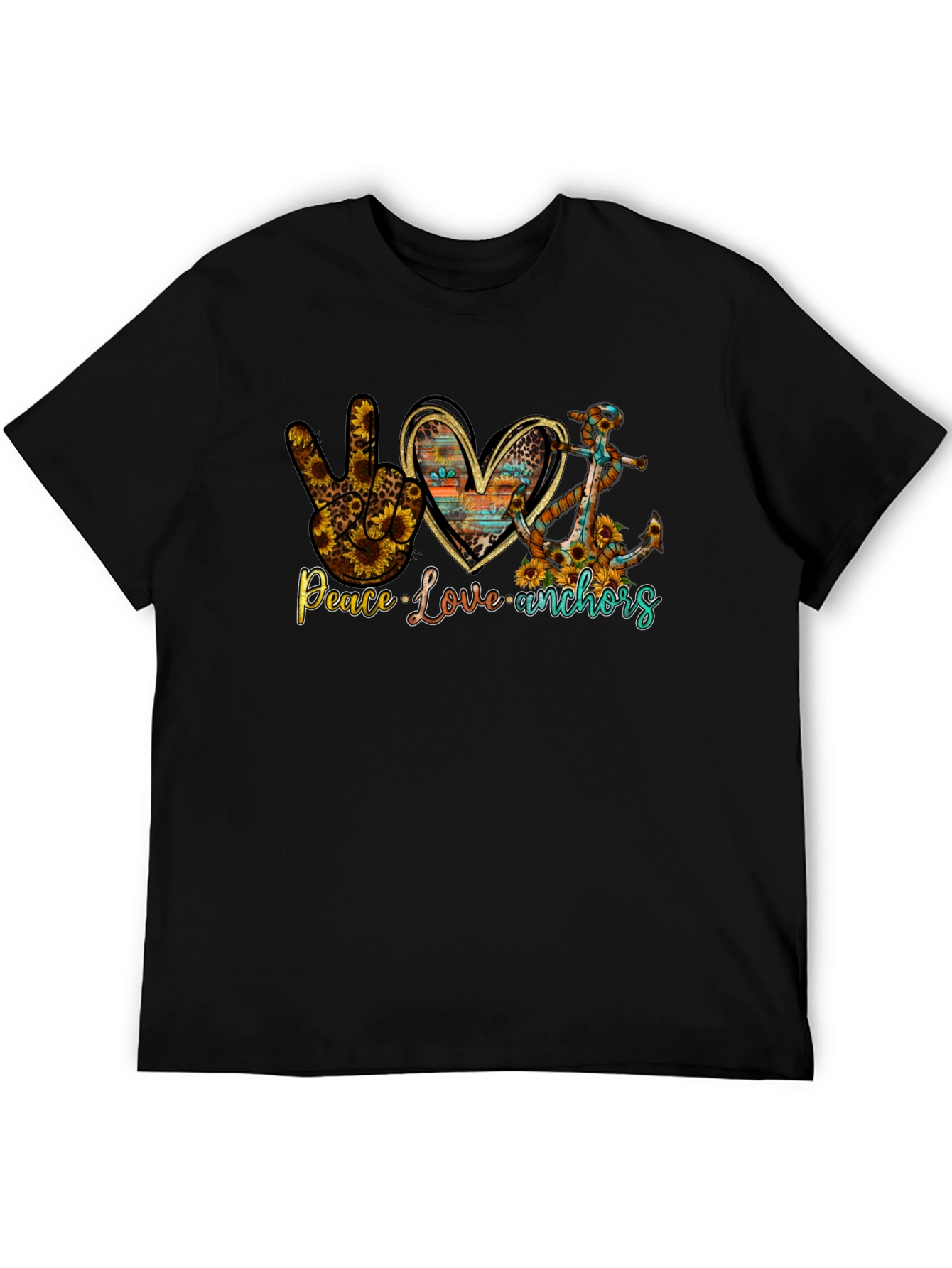 Peace Love Anchors Graphic T-Shirt