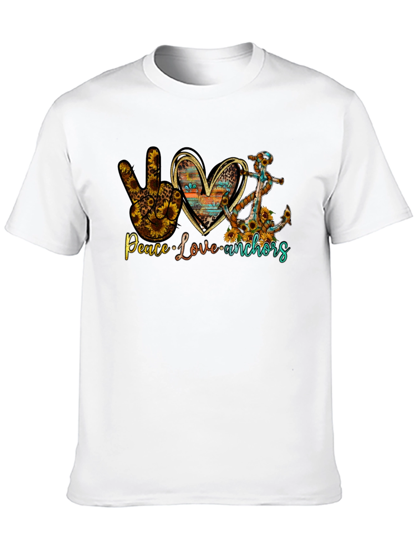 Peace Love Anchors Graphic T-Shirt