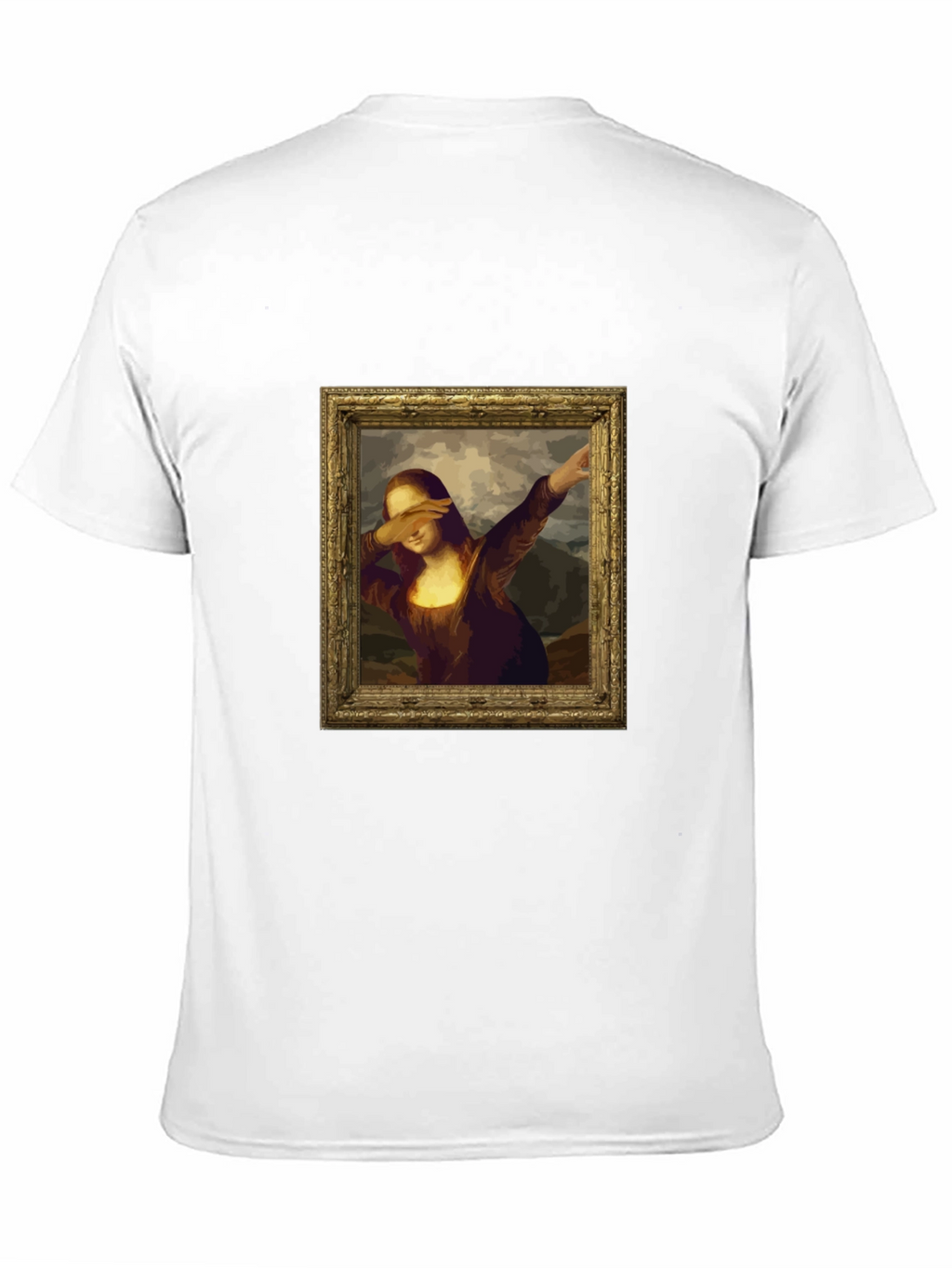 Dabbing Mona Lisa Graphic Tee - Black