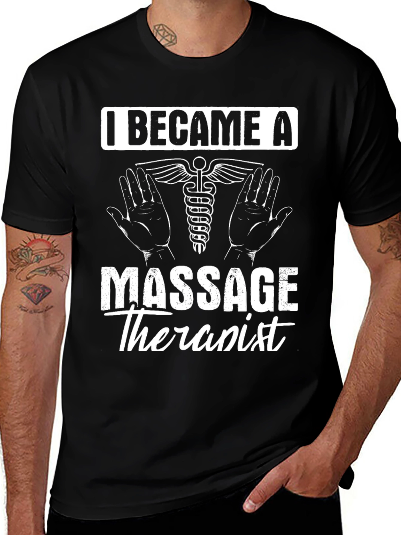 Massage Therapist T-Shirt - Black