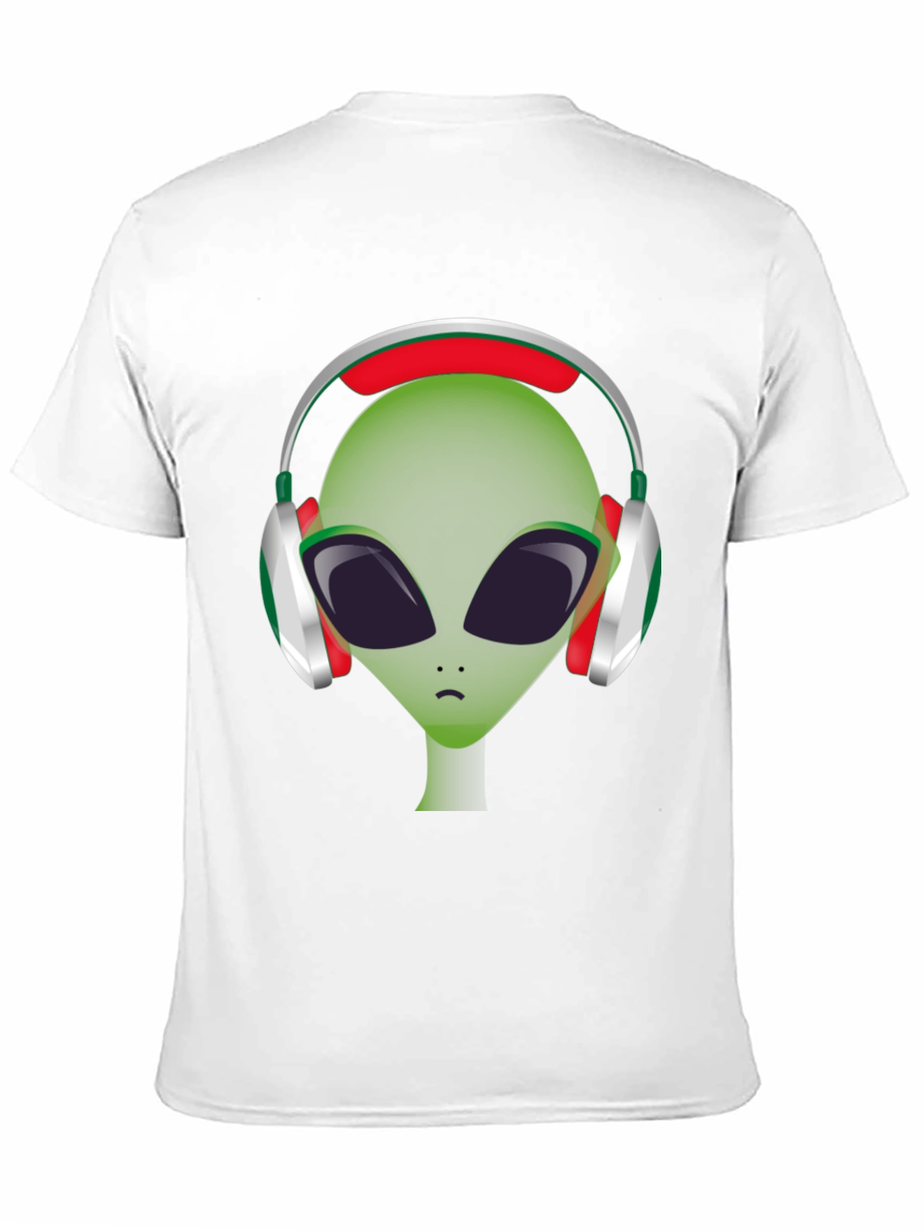 Alien DJ T-Shirt - Green Headphone Graphic Tee