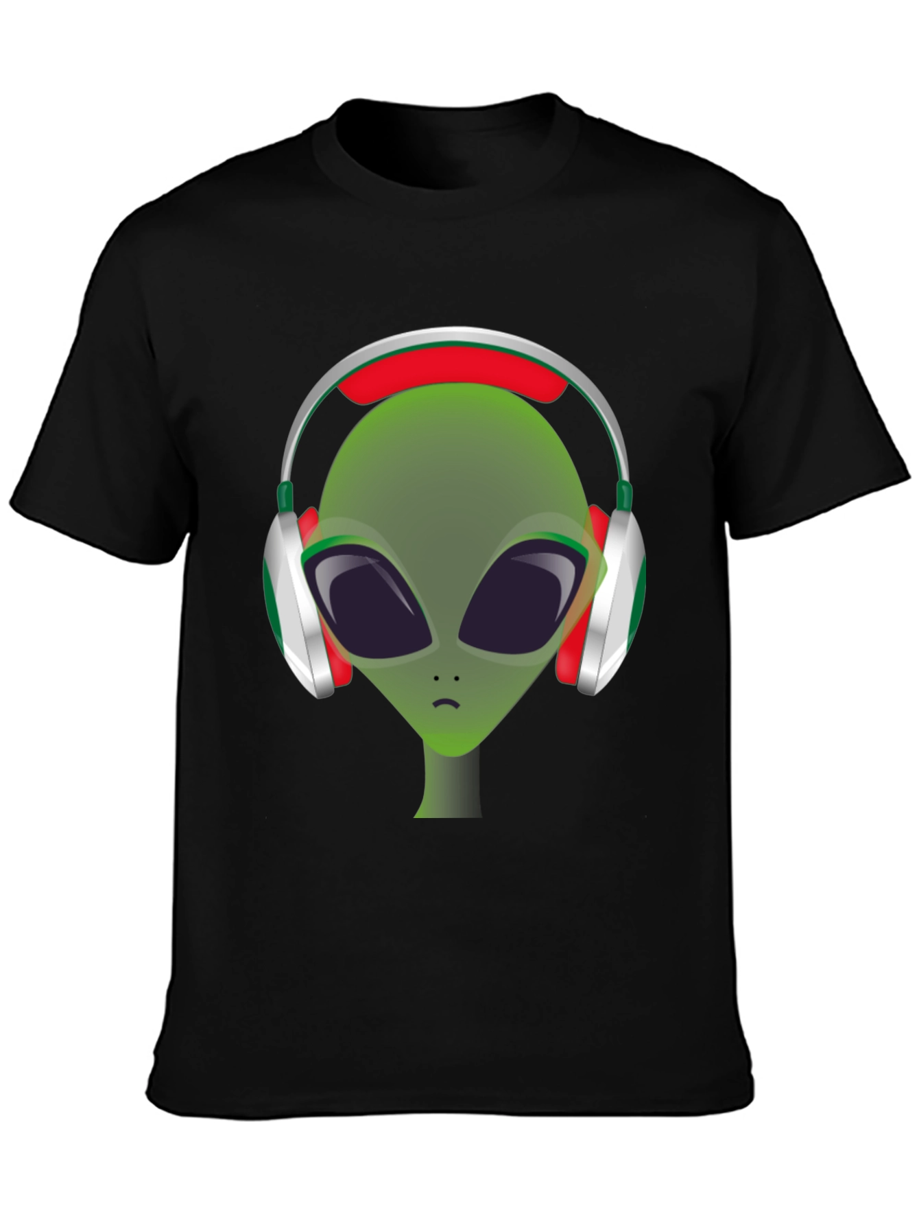 Alien DJ T-Shirt - Green Headphone Graphic Tee