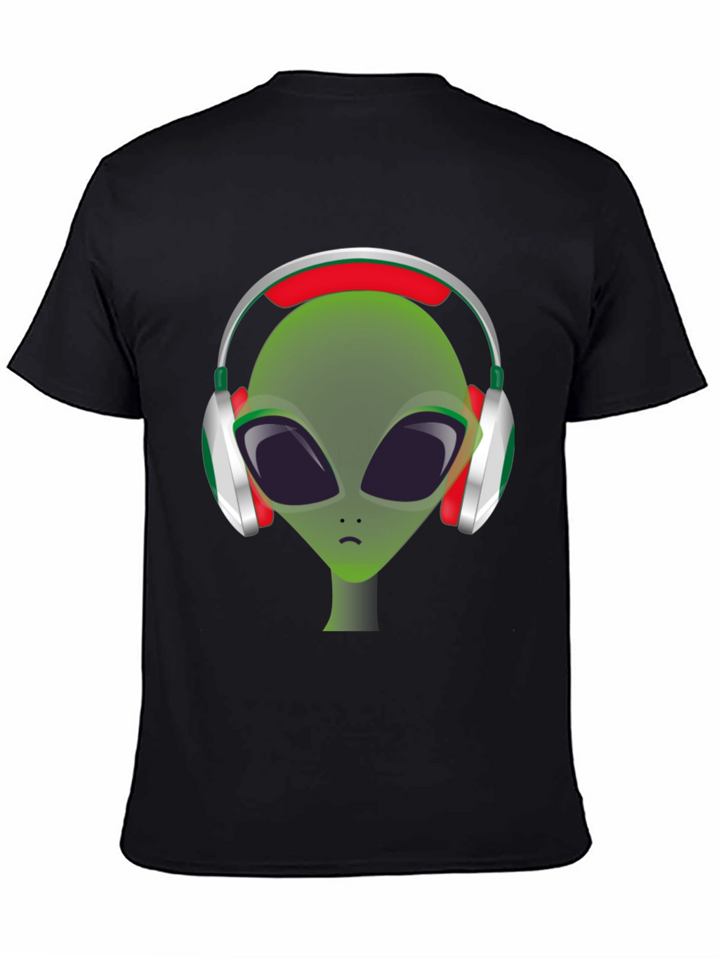 Alien DJ T-Shirt - Green Headphone Graphic Tee