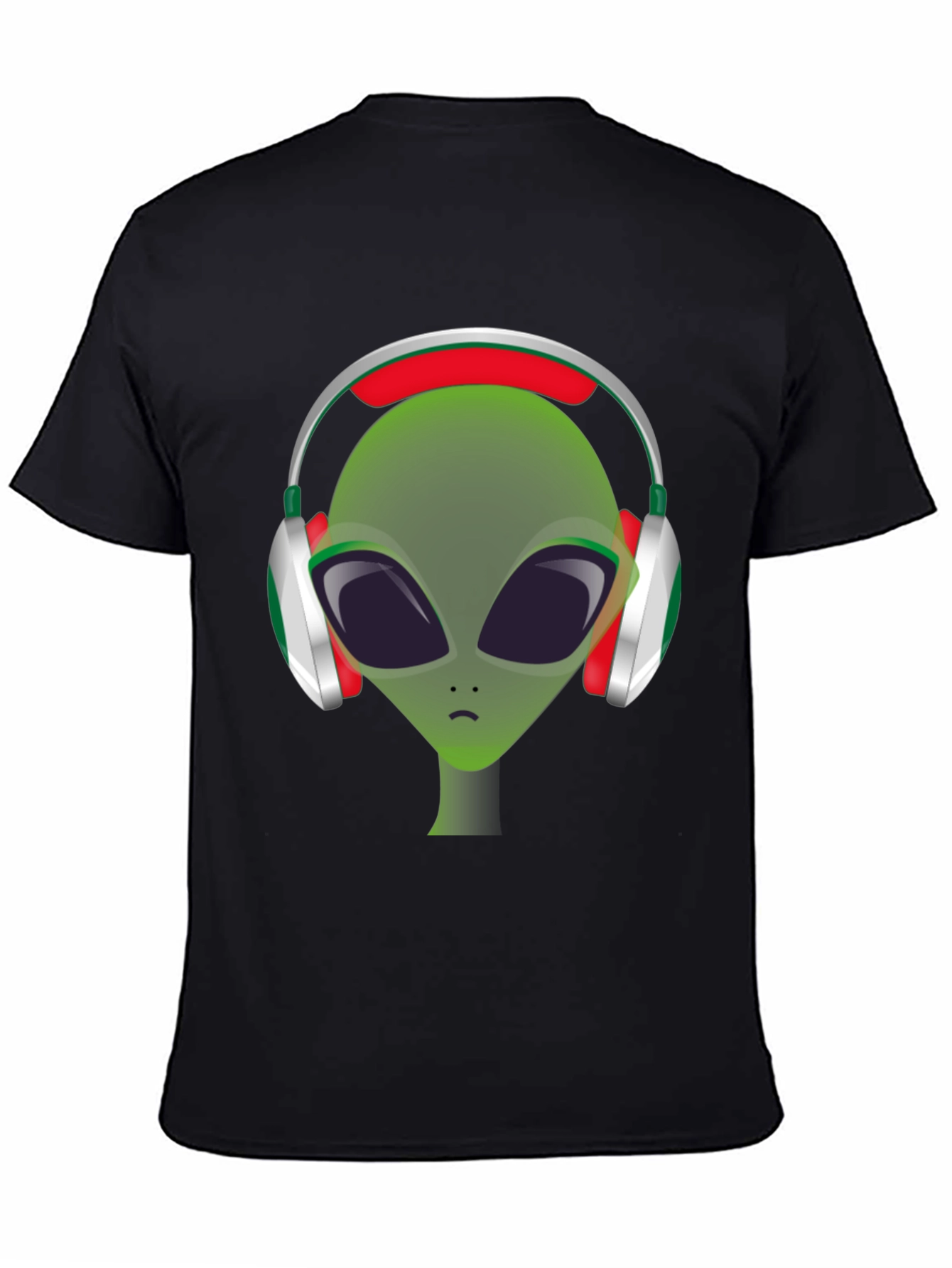 Alien DJ T-Shirt - Green Headphone Graphic Tee