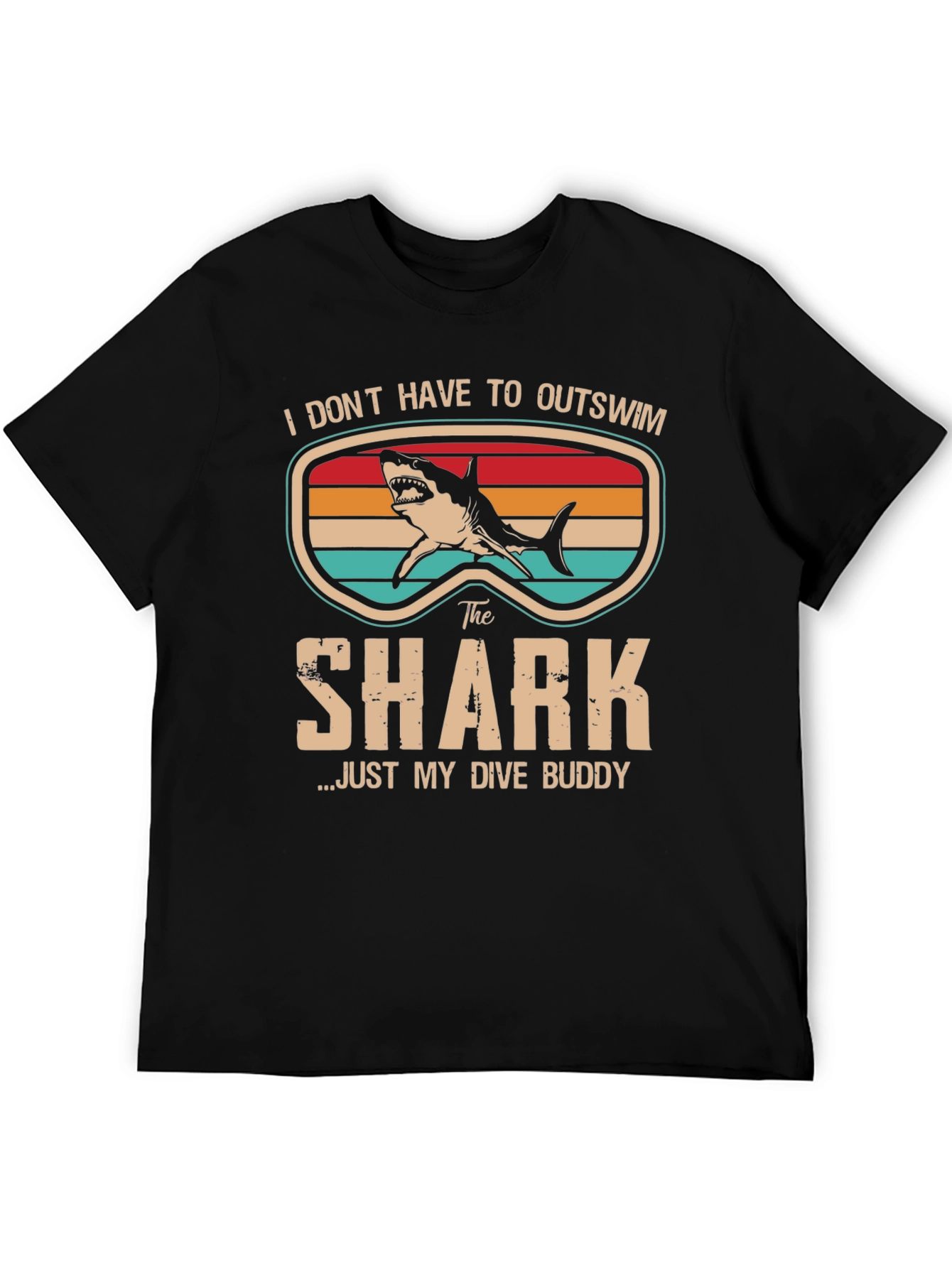 Dive Buddy Shark Graphic Tee - Funny Scuba Diving T-Shirt