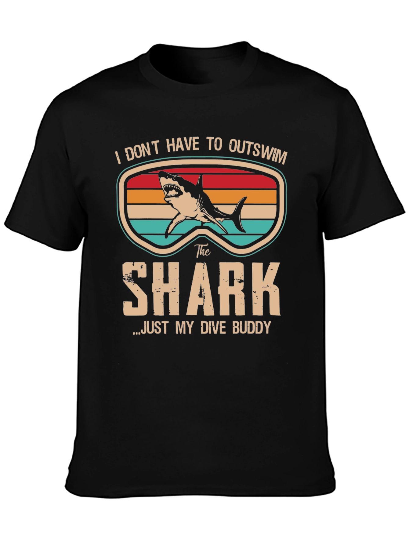 Dive Buddy Shark Graphic Tee - Funny Scuba Diving T-Shirt