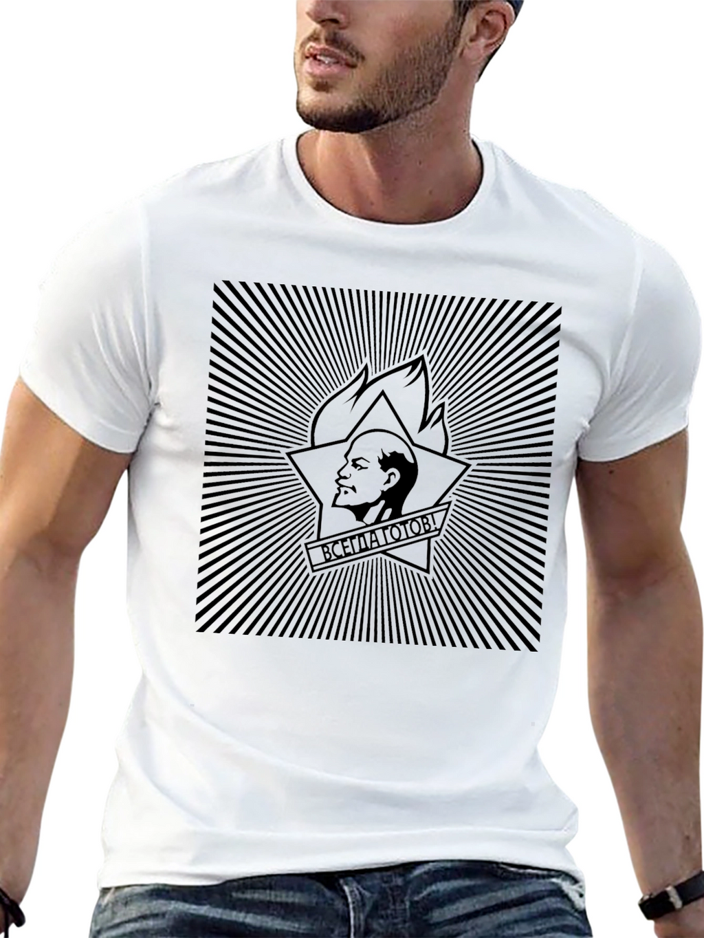 Lenin Always Ready Communist Black T-Shirt
