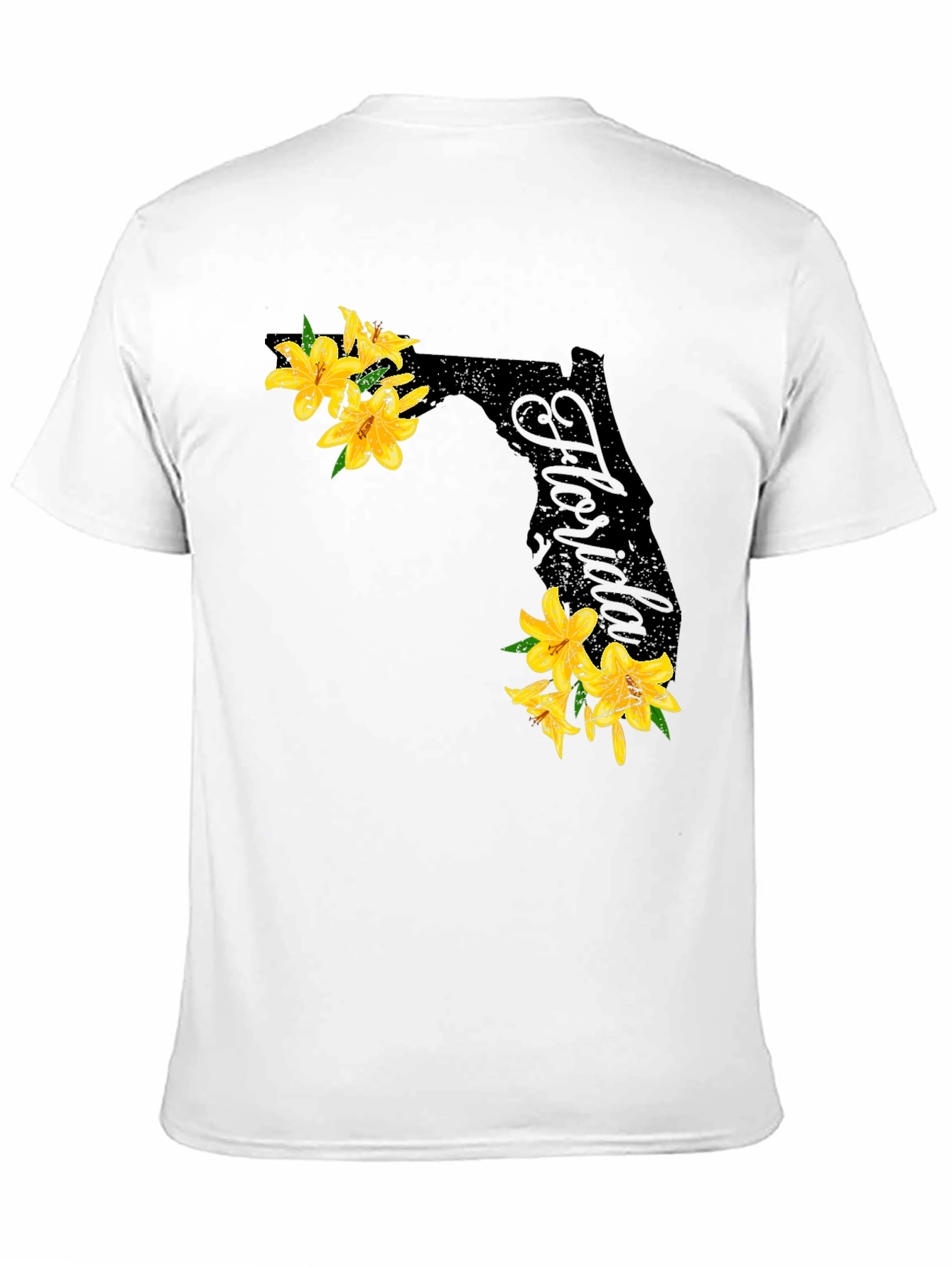 Floral Florida State Black T-Shirt