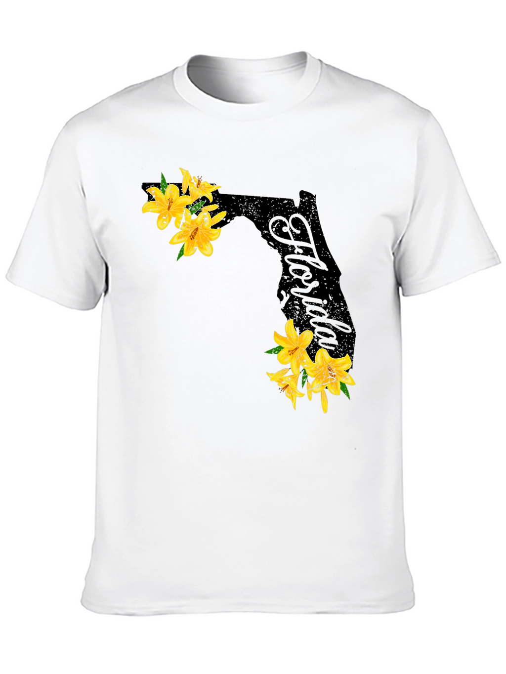 Floral Florida State Black T-Shirt