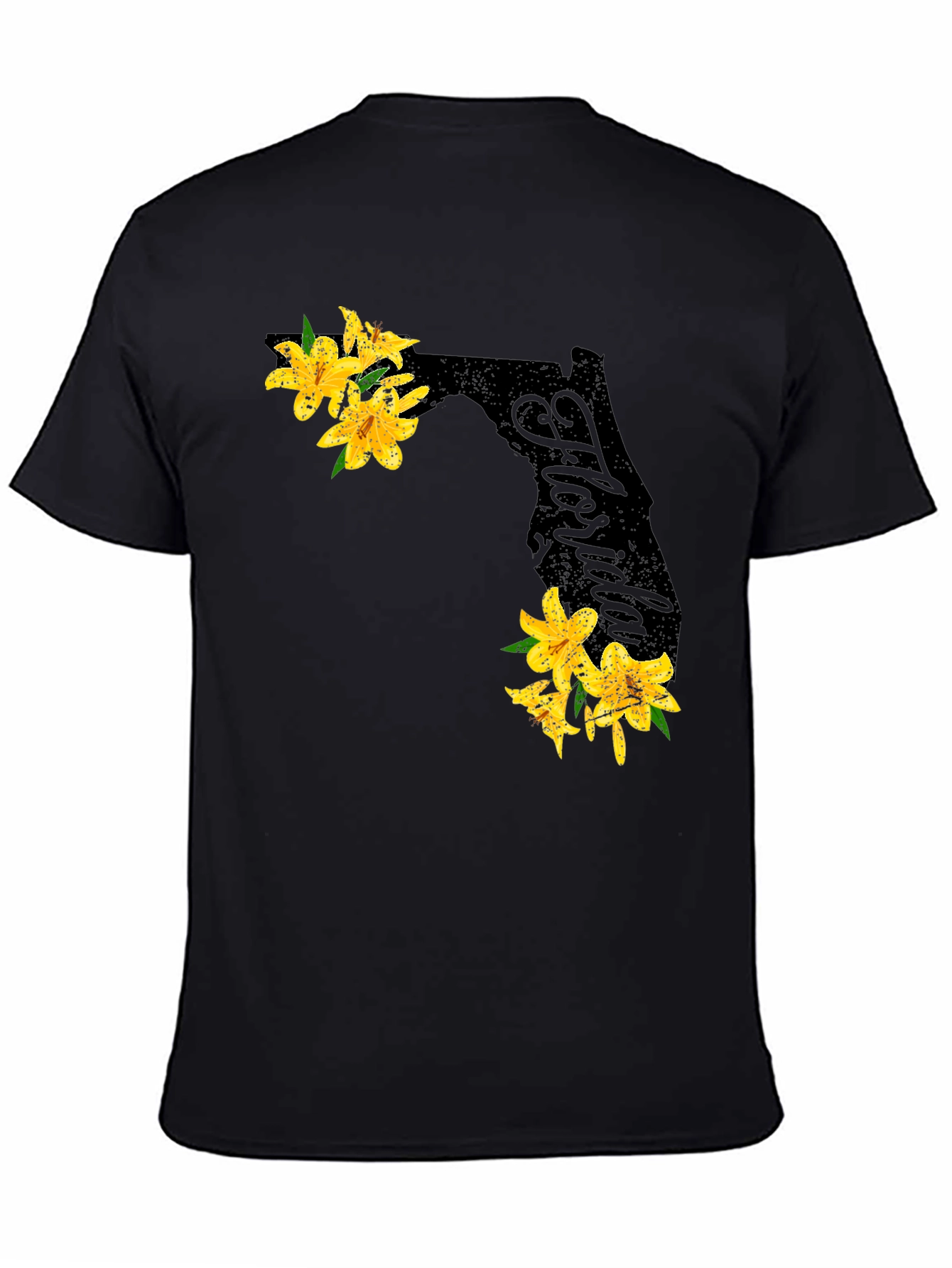 Floral Florida State Black T-Shirt