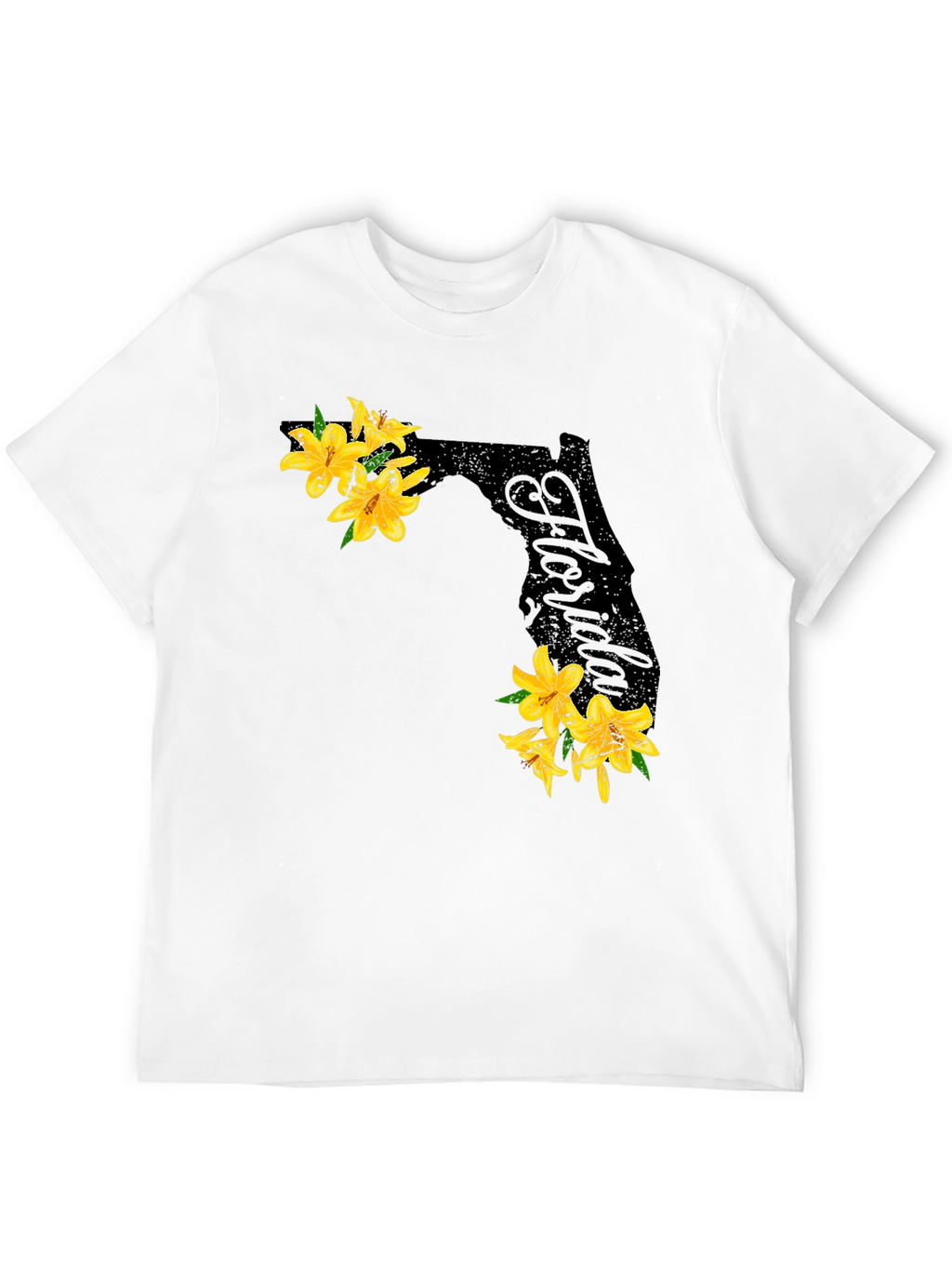 Floral Florida State Black T-Shirt