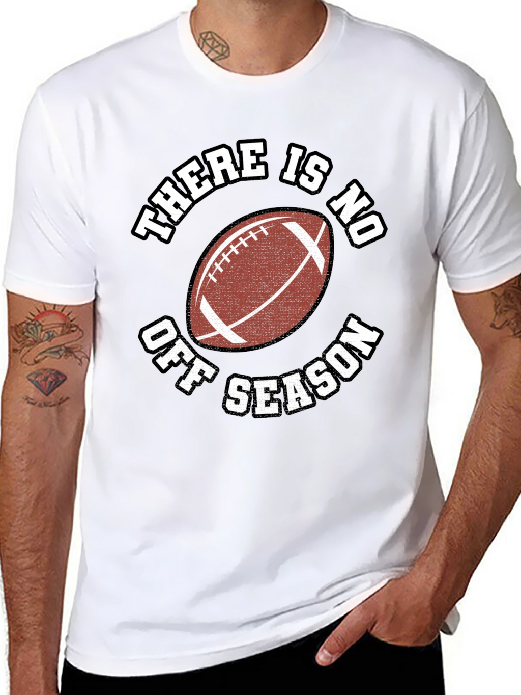 There Is No Off Season Football Graphic Tee