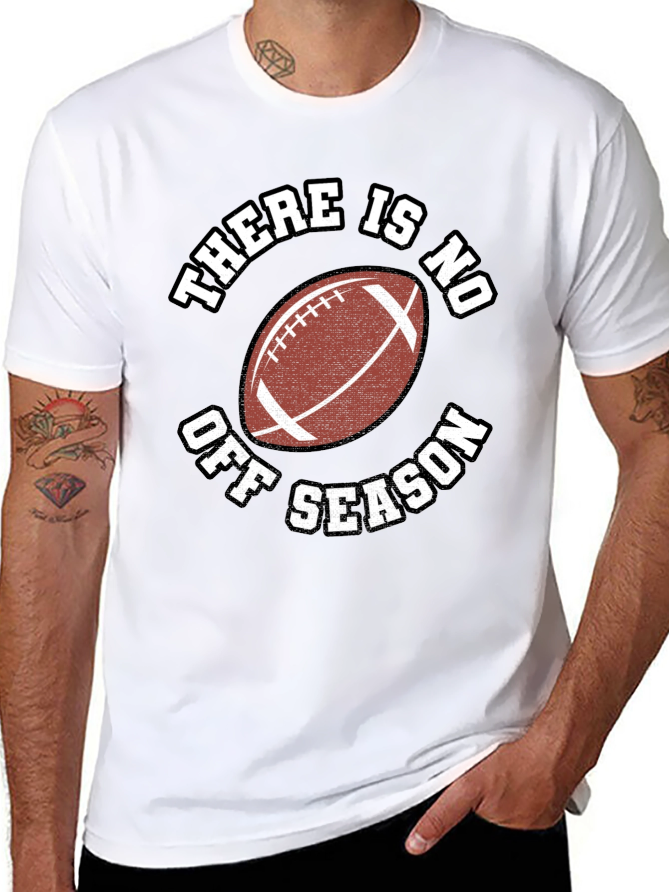 There Is No Off Season Football Graphic Tee