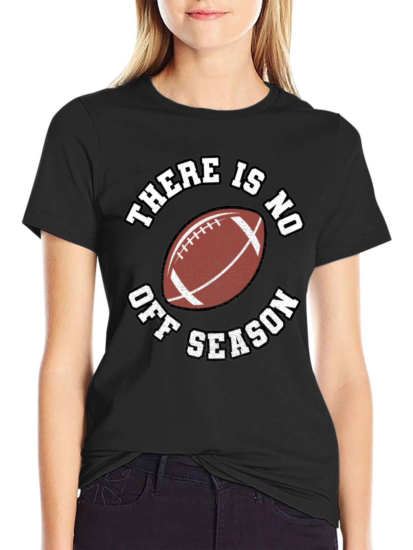 There Is No Off Season Football Graphic Tee