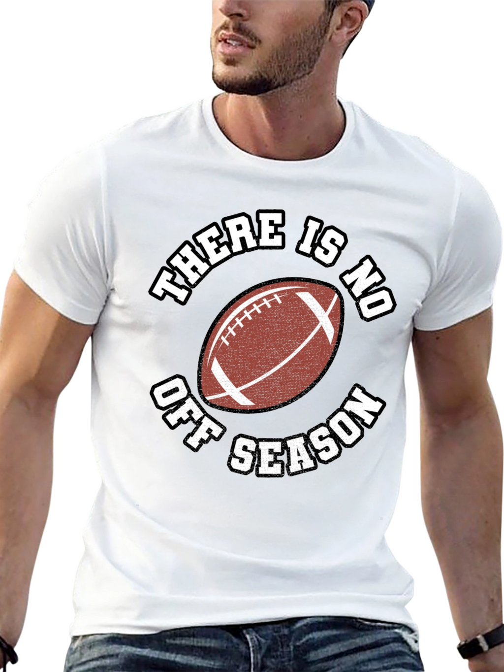 There Is No Off Season Football Graphic Tee
