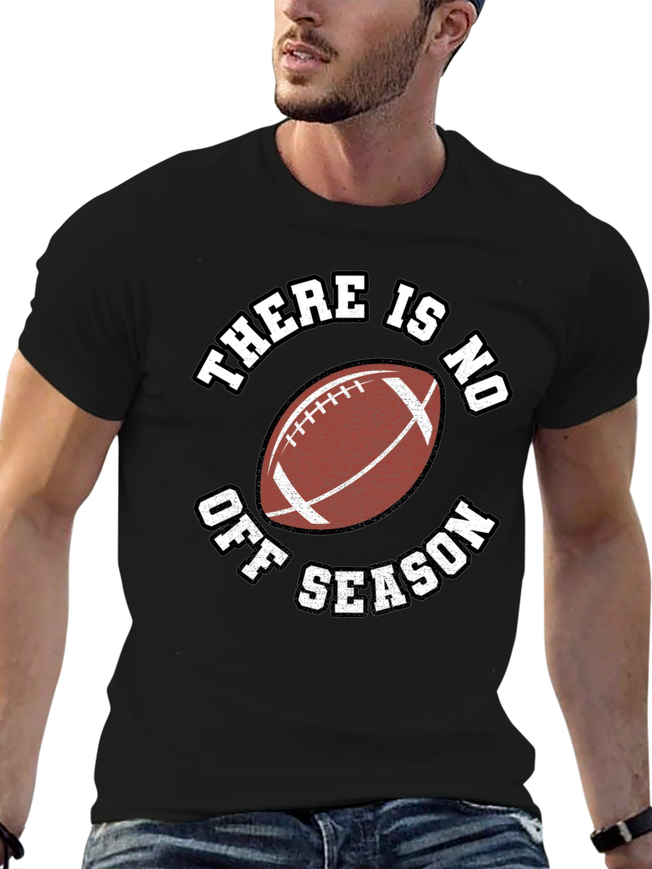 There Is No Off Season Football Graphic Tee