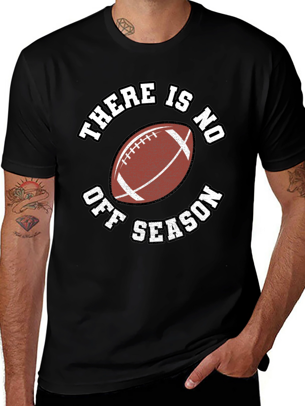 There Is No Off Season Football Graphic Tee