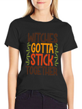Witches Gotta Stick Together Graphic Tee