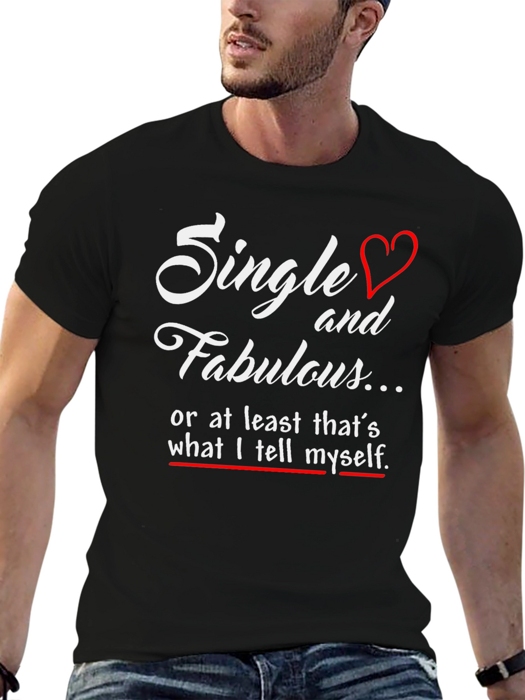 Single and Fabulous Mens Black Graphic Tee