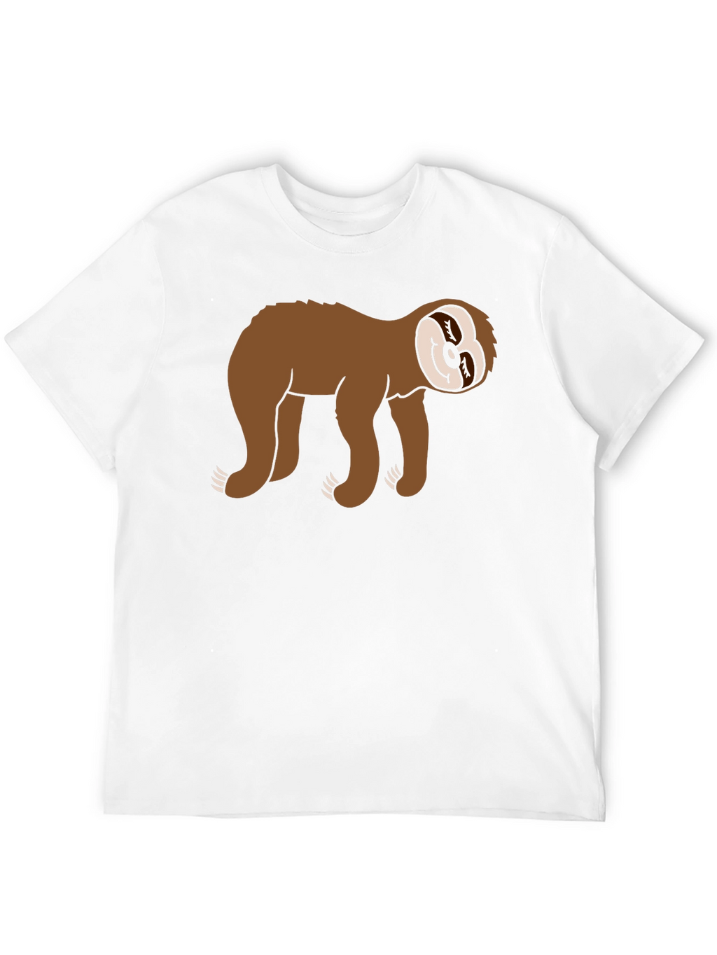 Sloth Graphic Tee - Black Cotton Casual Wear