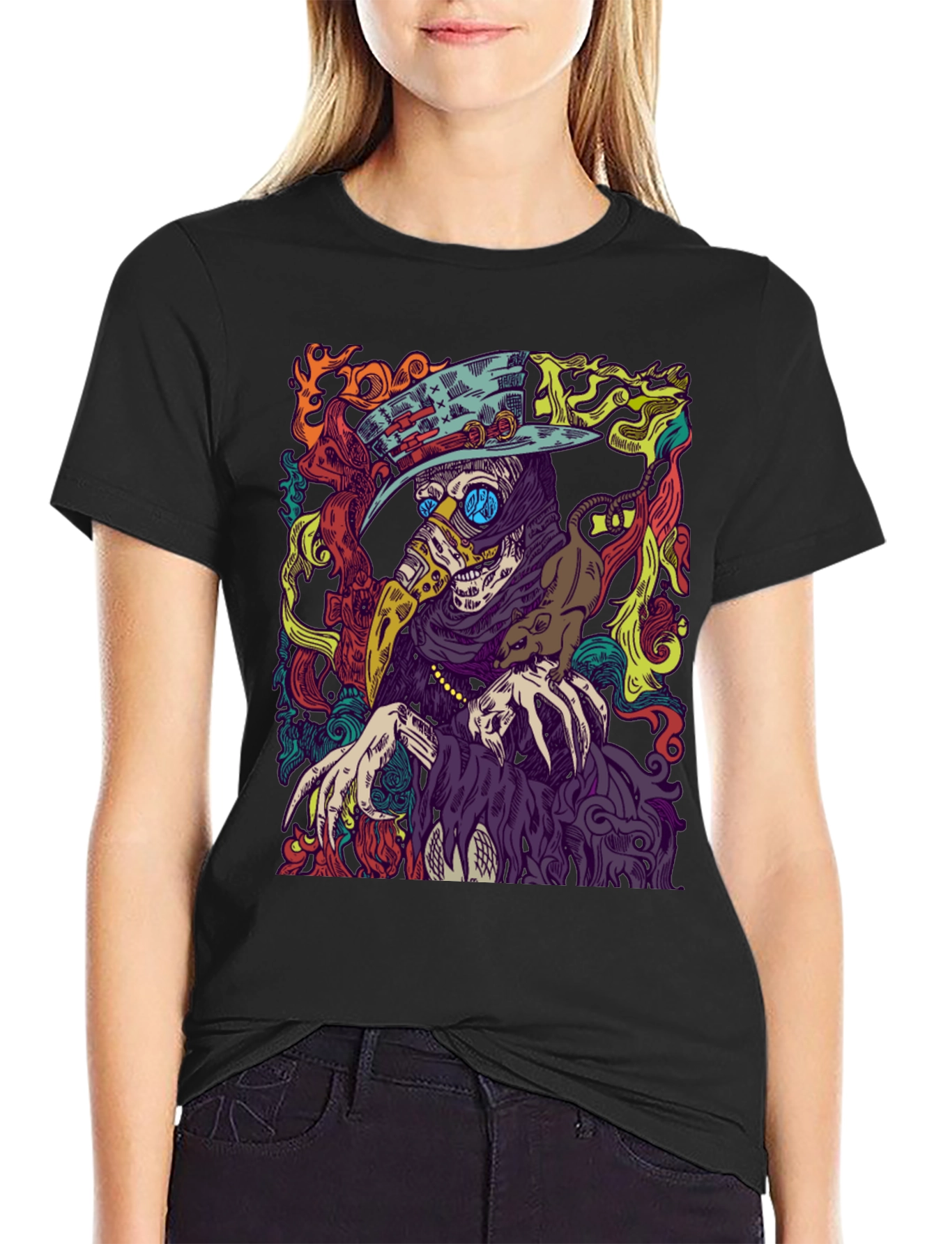 Plague Doctor Graphic Tee - Mens Black T-Shirt