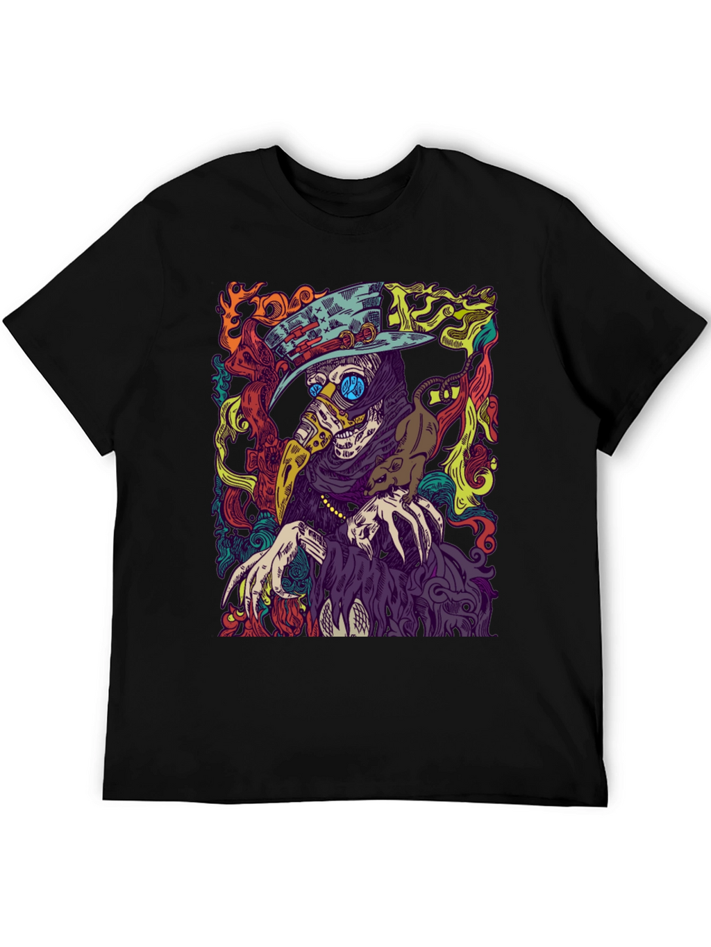 Plague Doctor Graphic Tee - Mens Black T-Shirt