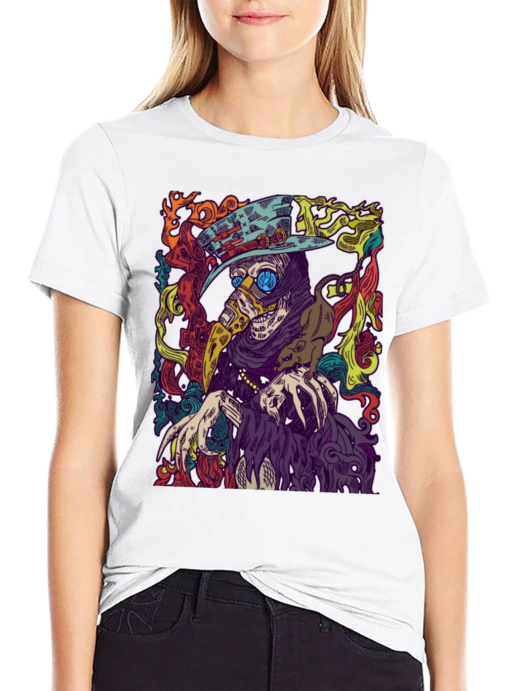 Plague Doctor Graphic Tee - Mens Black T-Shirt