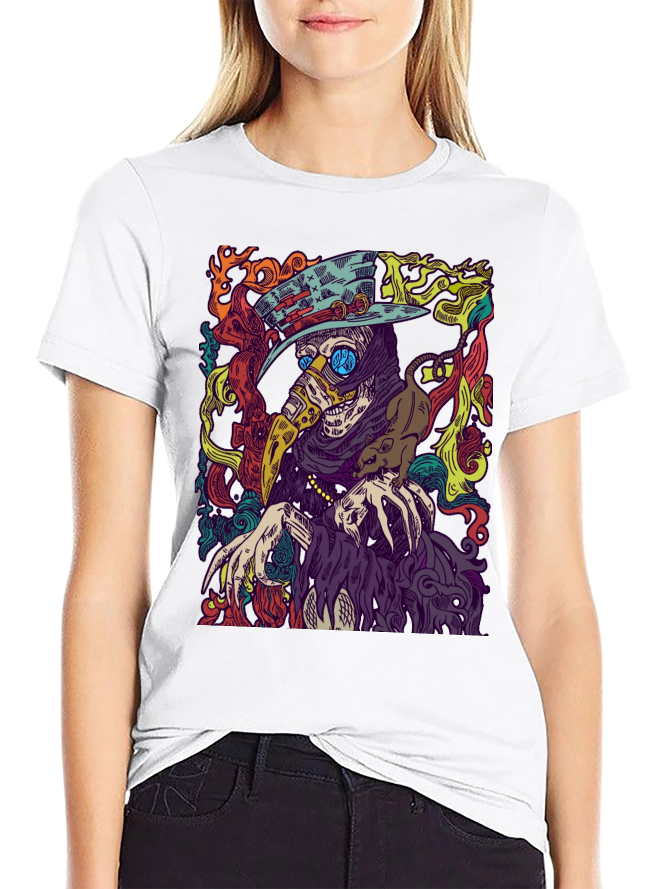 Plague Doctor Graphic Tee - Mens Black T-Shirt