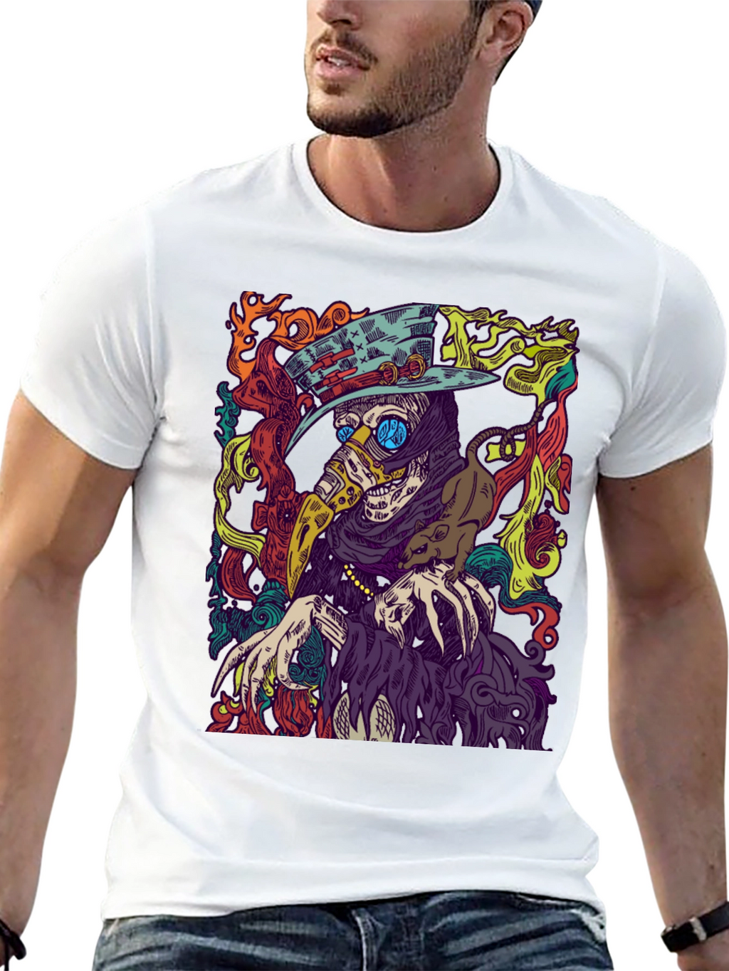 Plague Doctor Graphic Tee - Mens Black T-Shirt