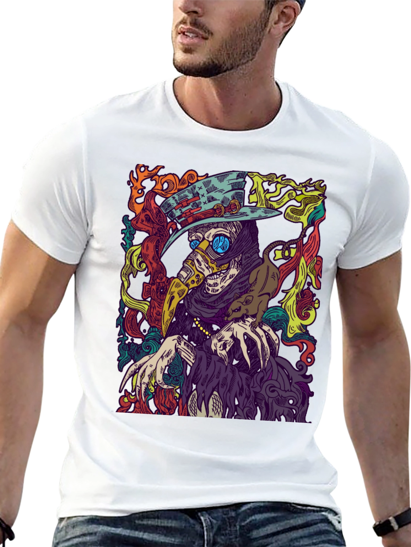 Plague Doctor Graphic Tee - Mens Black T-Shirt