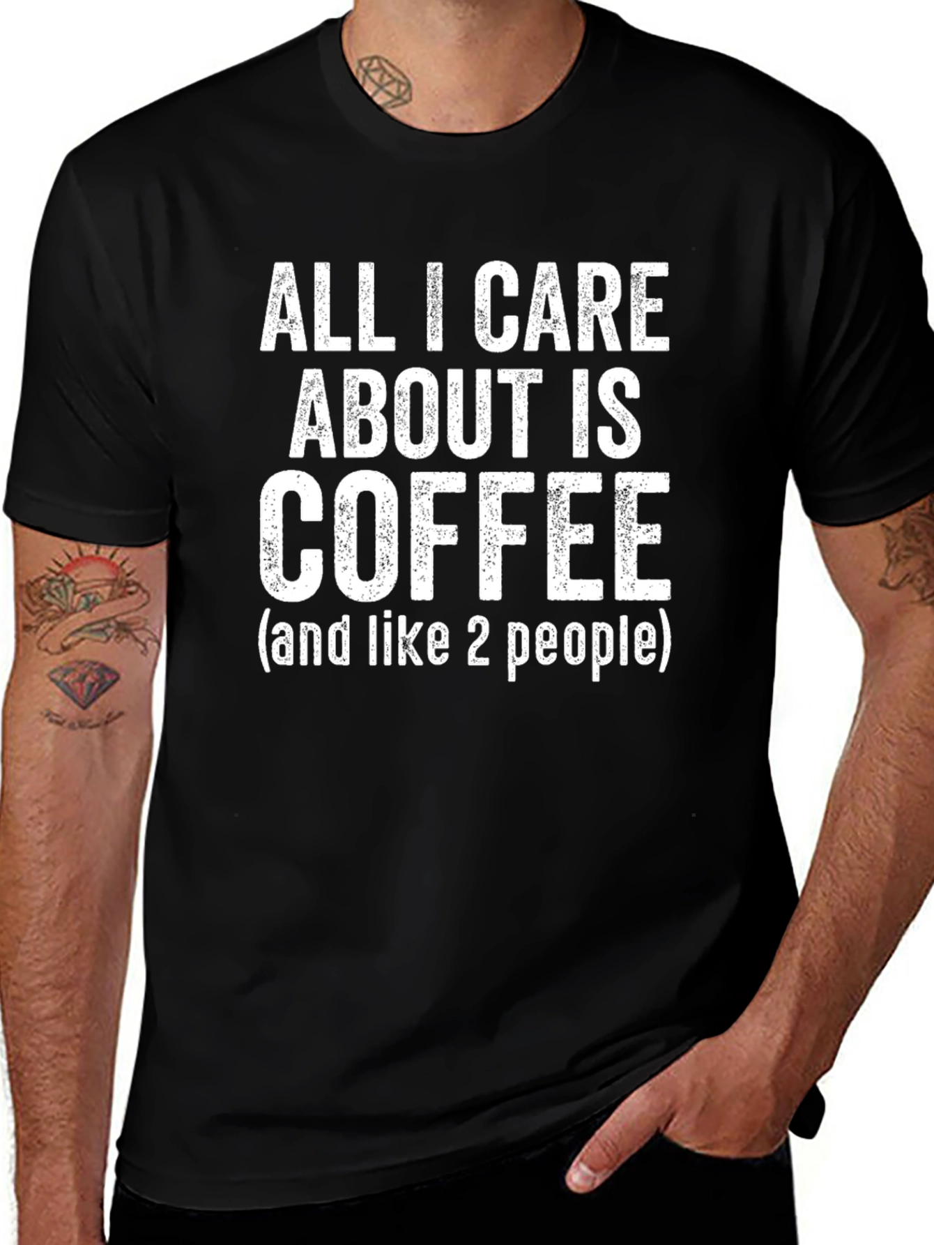 Coffee Lover Graphic Tee - All I Care About Is Coffee