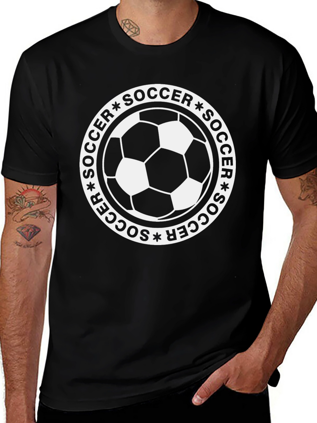 Soccer Graphic T-Shirt - Black